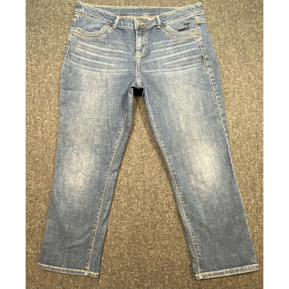 Simply Vera Vera Wang Jeans 16 Womens Straight Leg Button Flap‎ Pocket Stretch